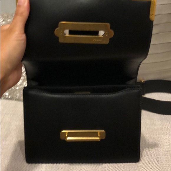 Authentic Black Prada City Saffiano Cahier Bag - Picture 7 of 8